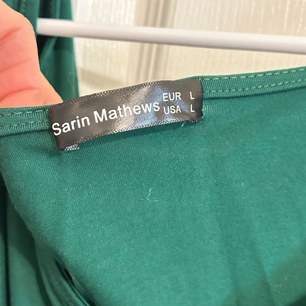 Cute emerald green off the shoulder a symmetric top from Amazon! - Picture 3 of 3